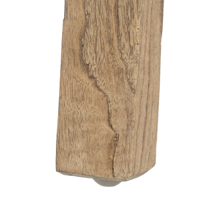 Noptieră din lemn natural de mindi cu 2 sertare și raft 45x30x66 cm [10]