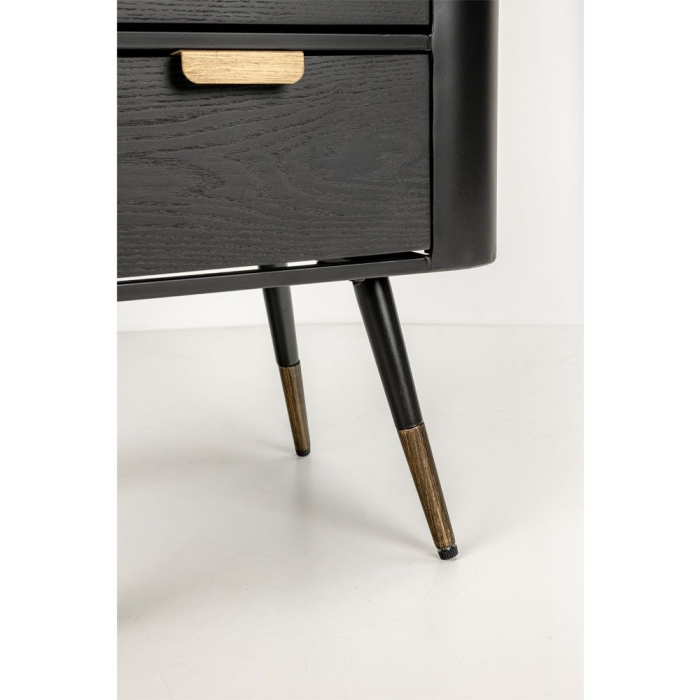 Noptiera Colombo negru auriu sertare elegante dormitor [6]