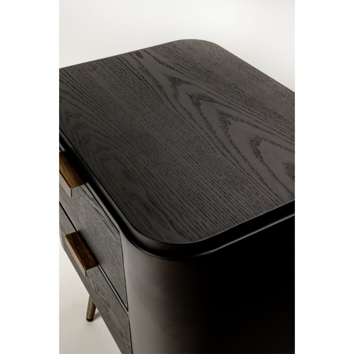 Noptiera Colombo negru auriu sertare elegante dormitor [5]