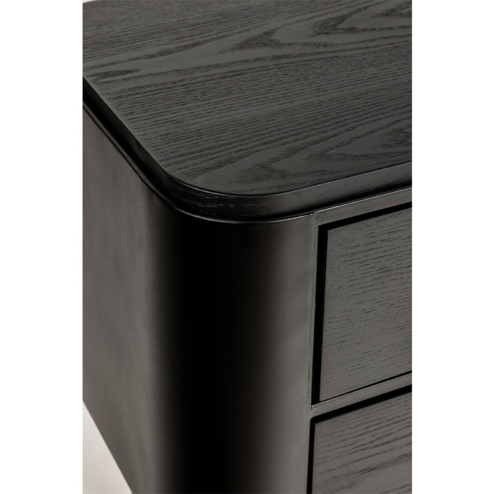 Noptiera Colombo negru auriu sertare elegante dormitor [8]