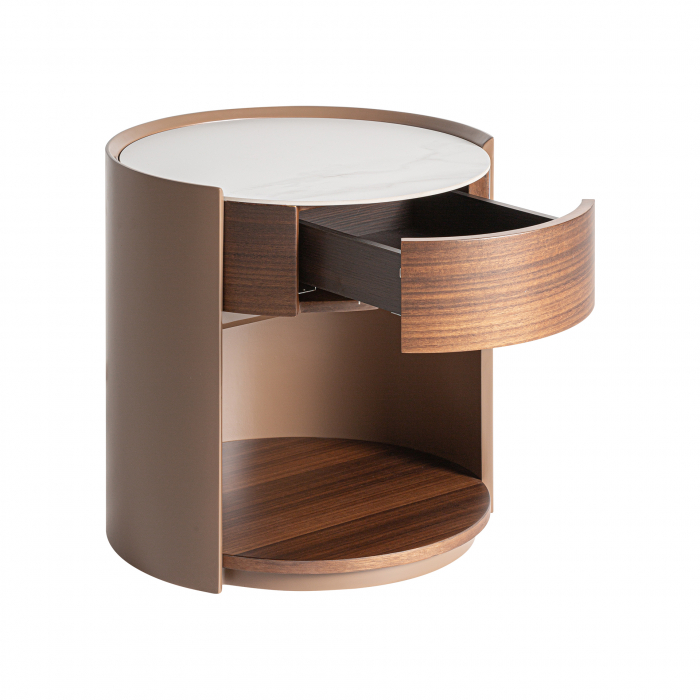 Noptiera Art Deco lemn stratificat eucalipt|Noptiere luxoase [3]