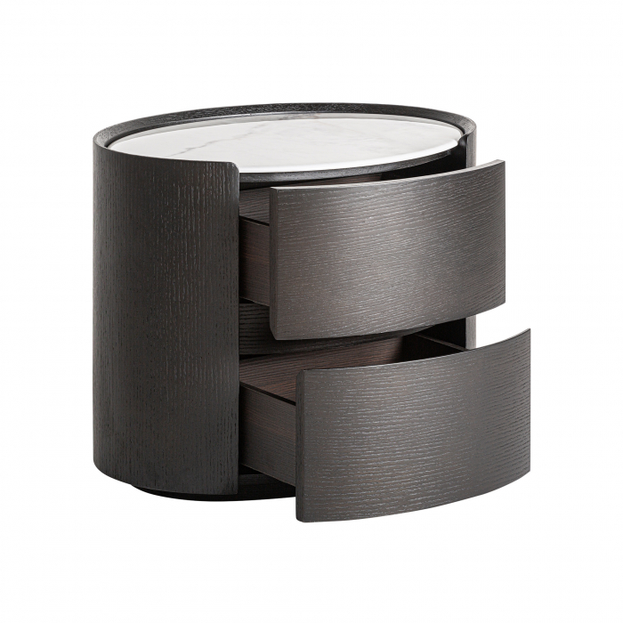 Noptiera Art Deco MDF negru piatra|Noptiere luxoase [3]