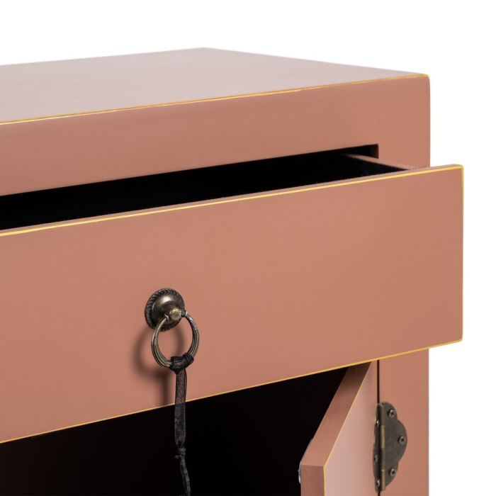 Noptieră din MDF culoare maro mocha stil vintage oriental [4]