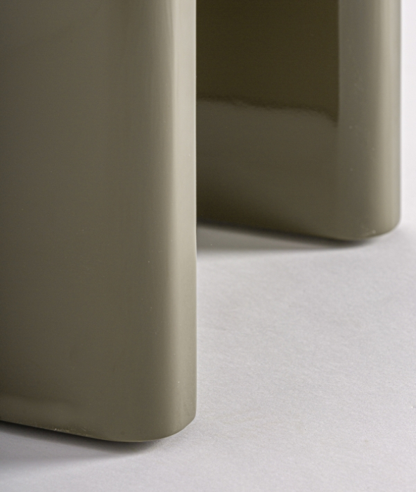 Noptieră din MDF verde cu sertar, design contemporan [5]