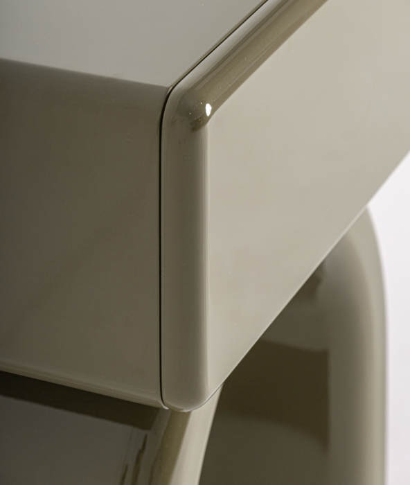 Noptieră din MDF verde cu sertar, design contemporan [4]