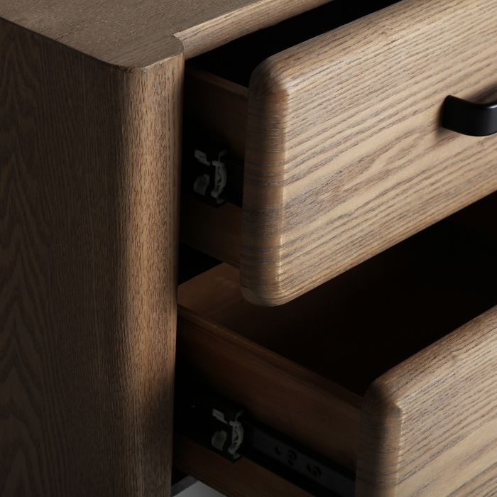 noptiera moderna, dormitor minimalist, design industrial, lemn frasin, mobilier pat [3]