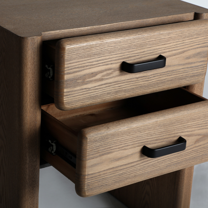 noptiera moderna, dormitor minimalist, design industrial, lemn frasin, mobilier pat [2]