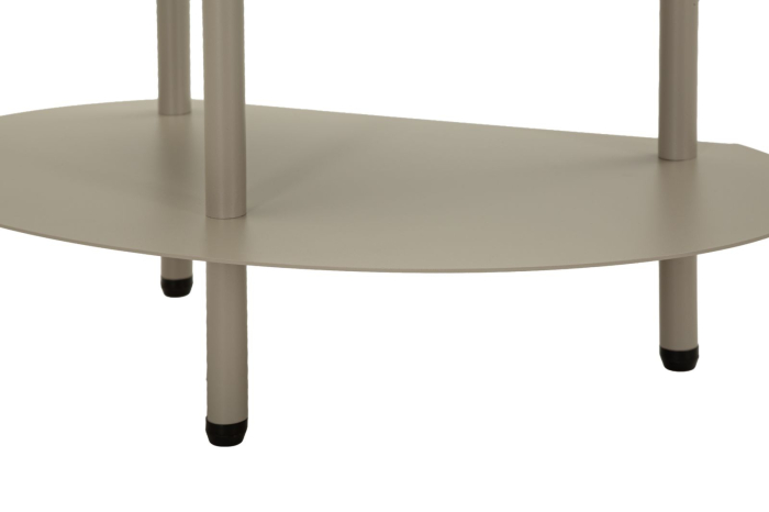 Noptieră metalică cu polițe ovale gri taupe [6]