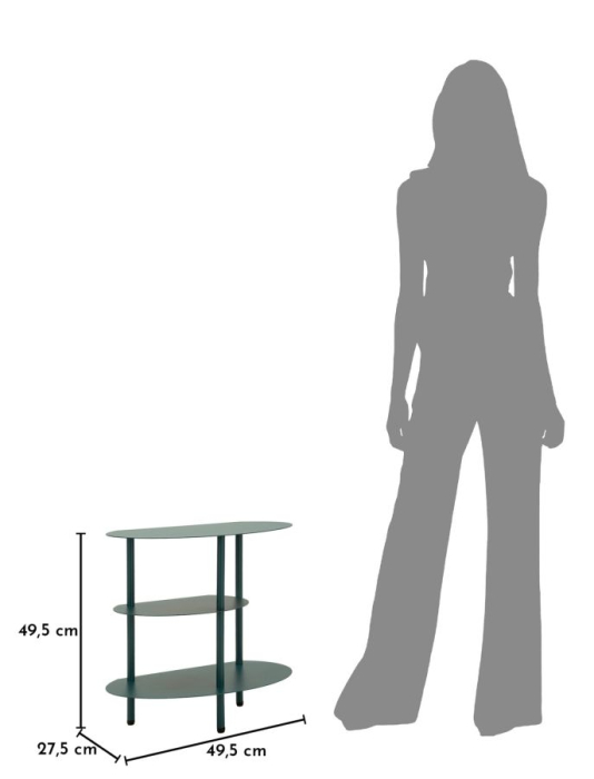 Noptiera metalica verde petrol 49-5x27-5x49-5 cm [9]