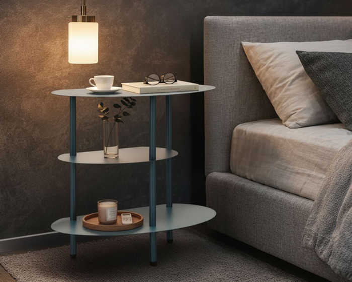 Noptiera metalica verde petrol 49-5x27-5x49-5 cm [8]