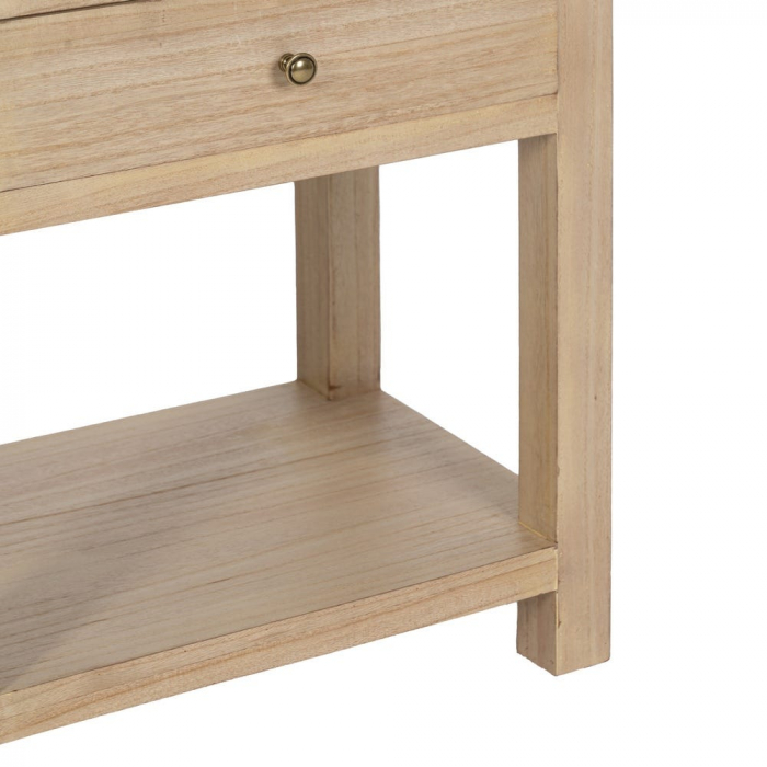 Măsuță de noptieră din MDF cu finisaj natural și raft deschis [8]