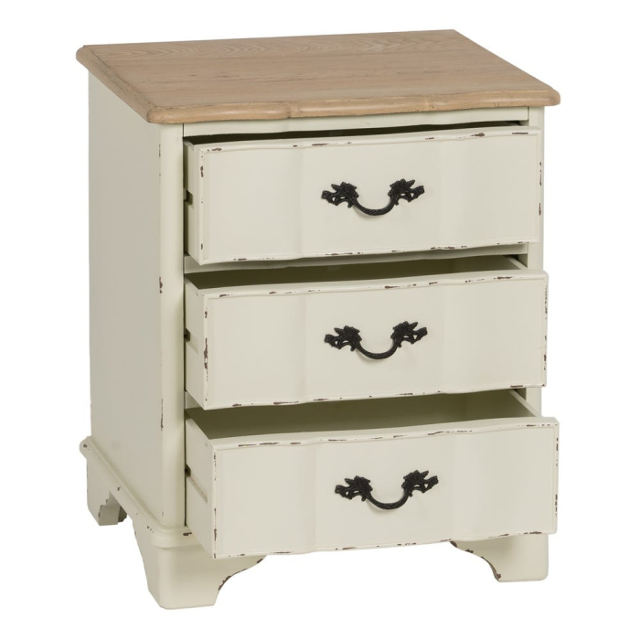 noptiere elegante alb crem CreativDeco [4]