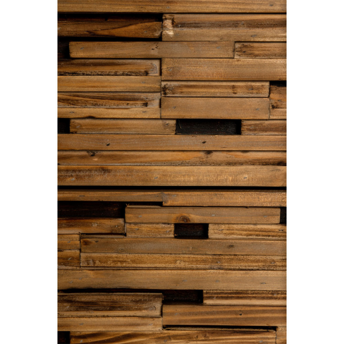 Noptiera Coast negru natural lemn sertare industrial [6]