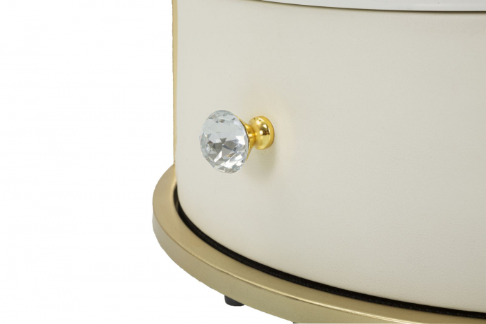 Noptiera rotunda crem | Dormitor glamour | CreativDeco [8]
