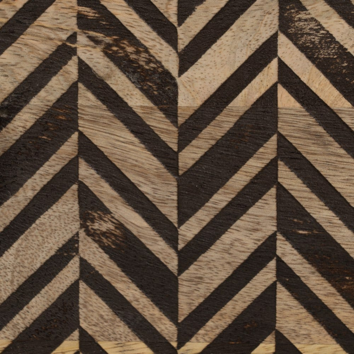 Noptiera mango cu sertare & decor chevron [9]