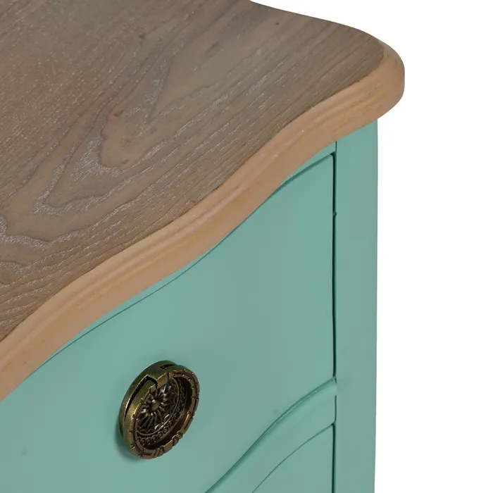Masuta lemn turcoaz moderna|Mobilier decor colorat [7]