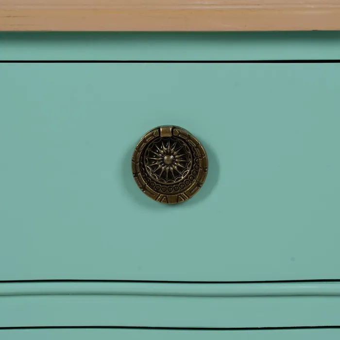 Masuta lemn turcoaz moderna|Mobilier decor colorat [10]