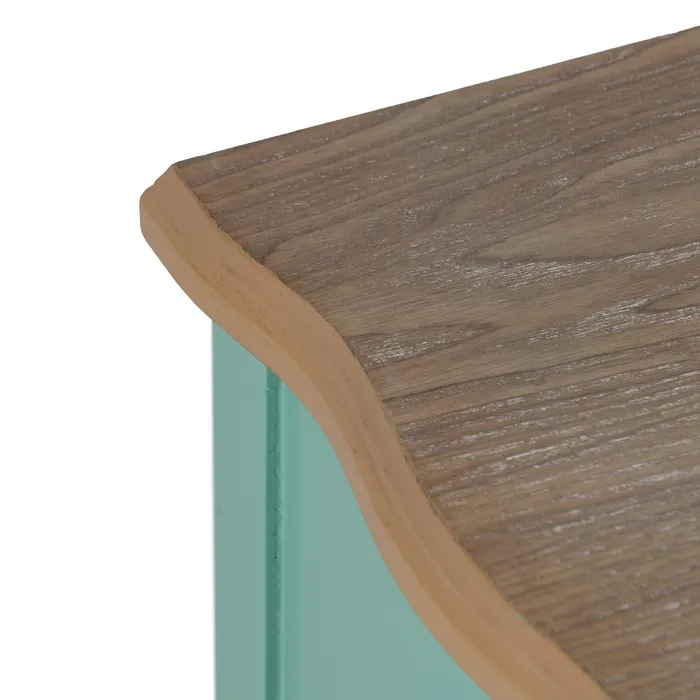 Masuta lemn turcoaz moderna|Mobilier decor colorat [4]