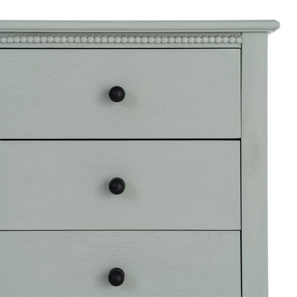 Noptieră verde deschis din mdf si lemn de pin cu 3 sertare 43x33x61 cm [8]