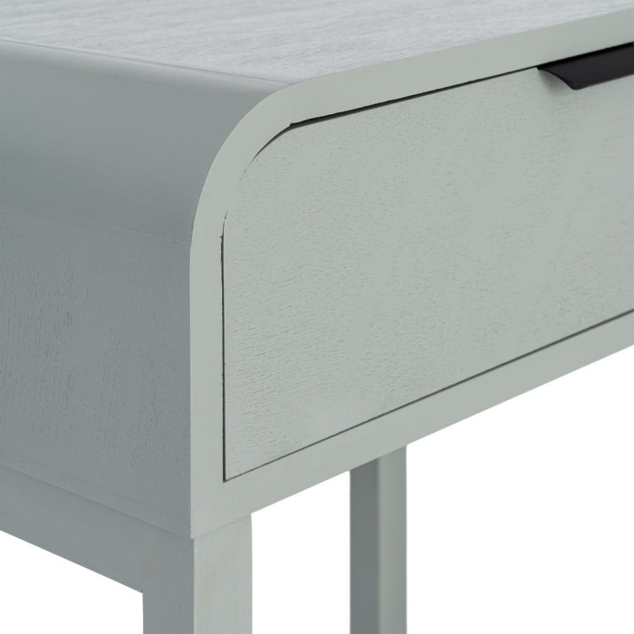 Noptieră verde deschis din mdf si lemn de pin cu sertar si raft 48x35x61 cm [6]