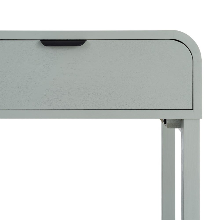 Noptieră verde deschis din mdf si lemn de pin cu sertar si raft 48x35x61 cm [9]