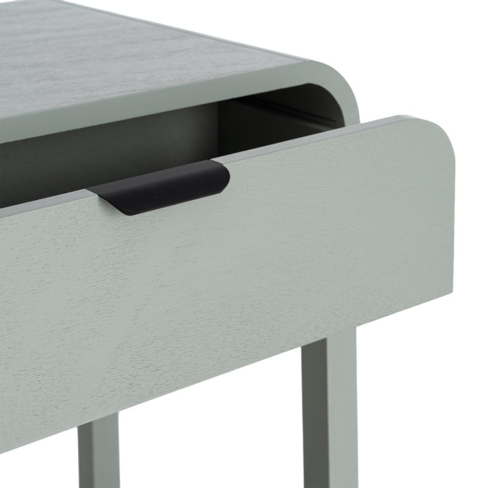 Noptieră verde deschis din mdf si lemn de pin cu sertar si raft 48x35x61 cm [8]