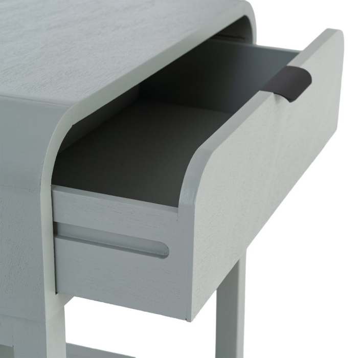 Noptieră verde deschis din mdf si lemn de pin cu sertar si raft 48x35x61 cm [7]