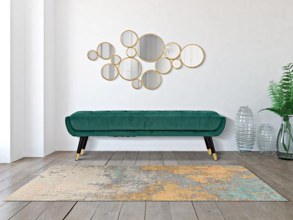 Oglinda metalica aurie 14 cercuri stil glam|creativdeco.ro [2]