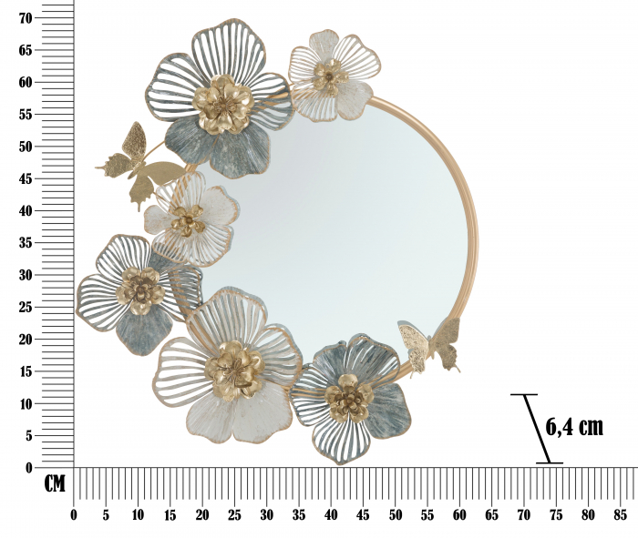 Oglinda Amy, fier, auriu argintiu - CreativDeco.ro [6]