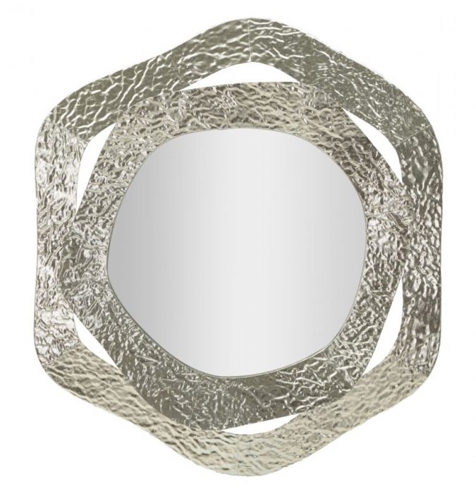 Oglinda metalica asimetrica | Design contemporan | CreativDeco [1]