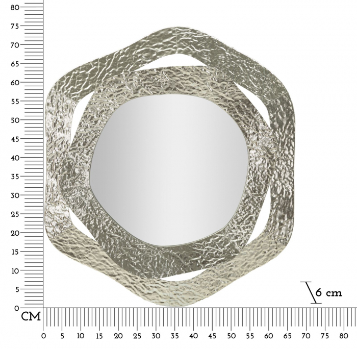 Oglinda metalica asimetrica | Design contemporan | CreativDeco [6]