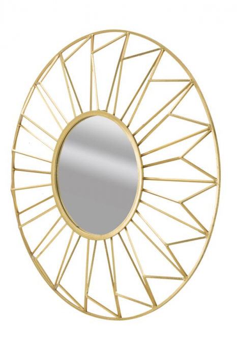 Oglinda rotunda Glam cu rama aurie - Design impresionant | CreativDeco [3]