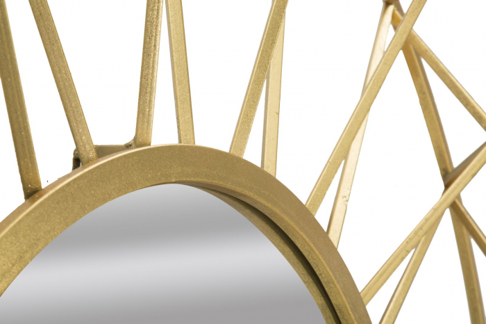Oglinda rotunda Glam cu rama aurie - Design impresionant | CreativDeco [6]