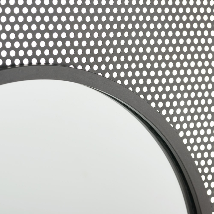 Oglindă cu raft din metal negru perforat [3]