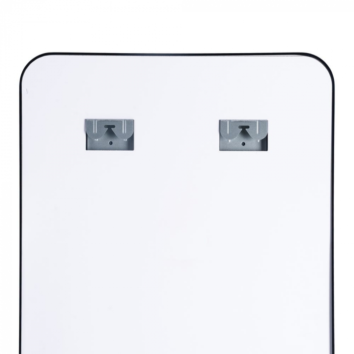 Oglindă de dressing cu lumină LED și ramă neagră din aluminiu [10]