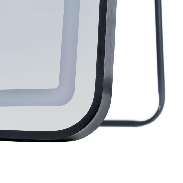 Oglindă de dressing cu lumină LED și ramă neagră din aluminiu [6]