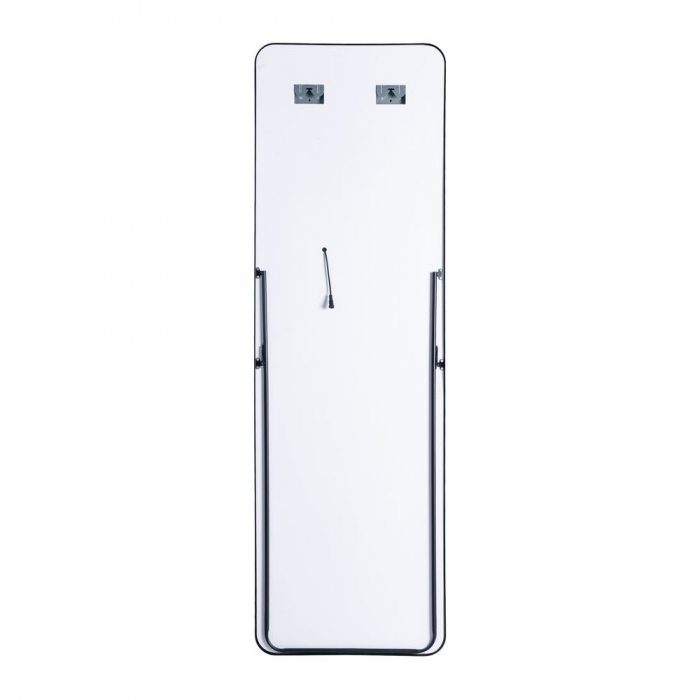 Oglindă de dressing cu lumină LED și ramă neagră din aluminiu [9]