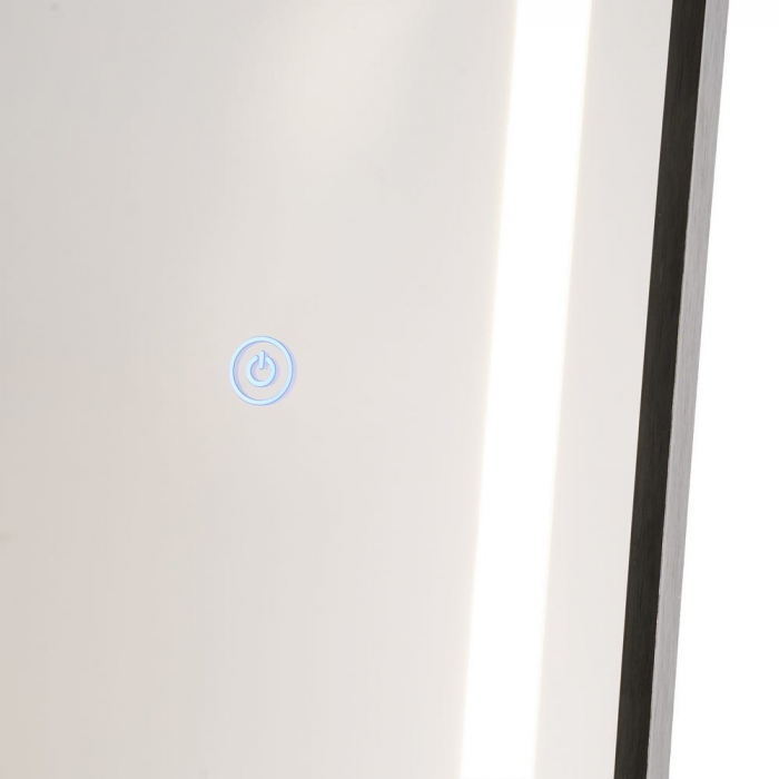 Oglindă de dressing cu lumină LED și ramă neagră din aluminiu [8]