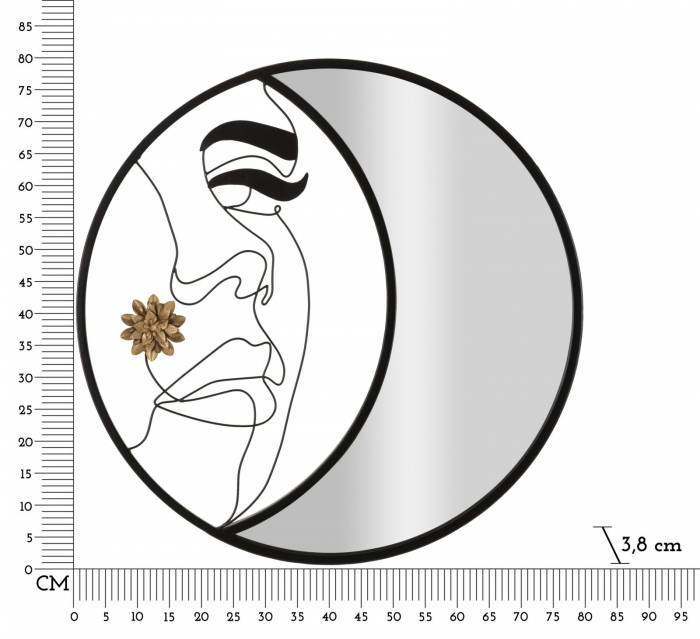 Oglinda abstracta chip feminin floare 3D CreativDeco [6]