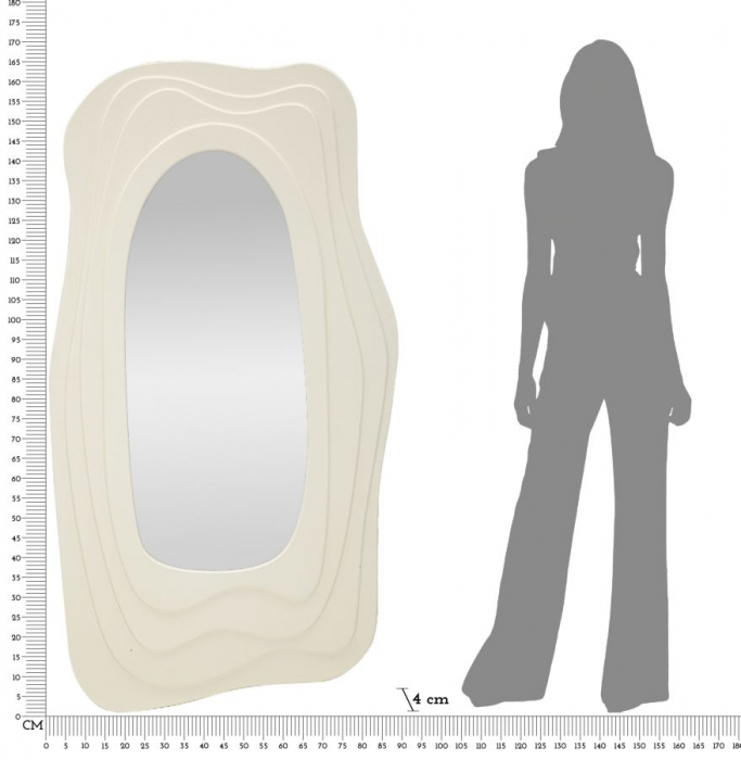 Oglinda asimetrica alba | Design modern | CreativDeco [8]