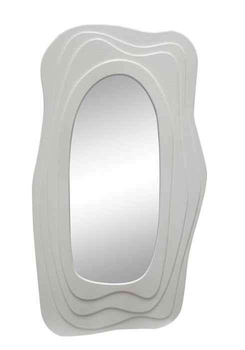 Oglinda asimetrica alba | Design modern | CreativDeco [1]