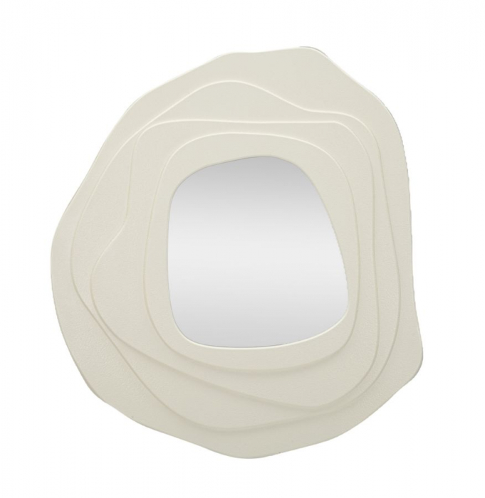 Oglinda asimetrica alba | Interior luminos | CreativDeco [5]