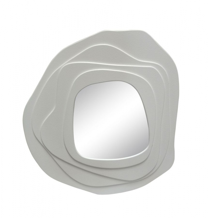 Oglinda asimetrica alba | Interior luminos | CreativDeco [1]