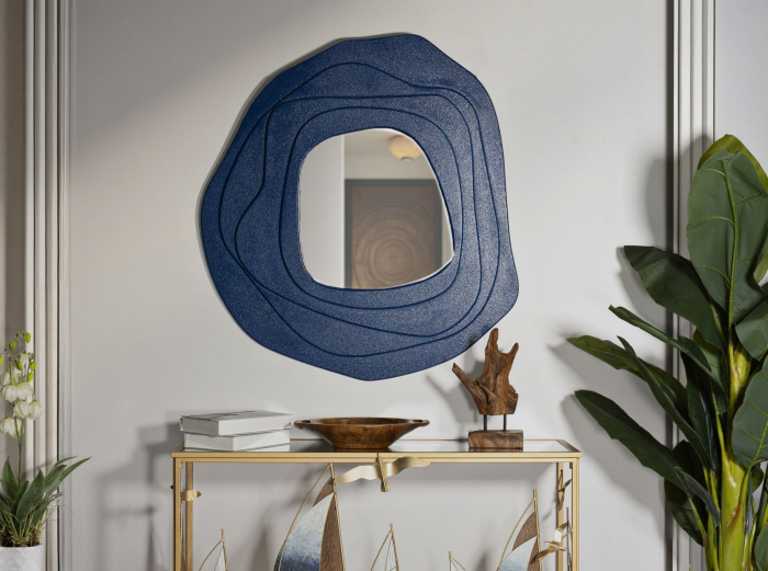 Oglinda asimetrica albastra | Decor relaxant | CreativDeco [2]