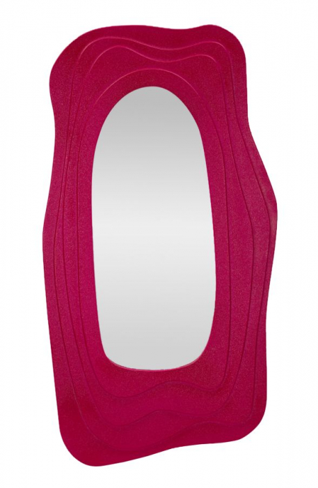 Oglinda asimetrica fuxia | Decor indraznet | CreativDeco [3]
