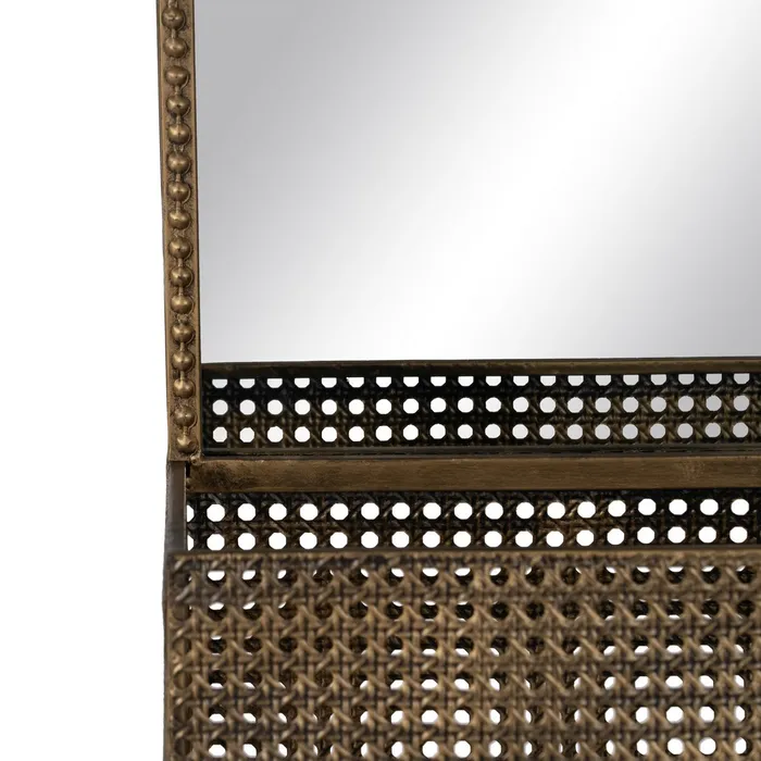 oglinda metalica auriu cu cos integrat decor elegant | CreativDeco [9]