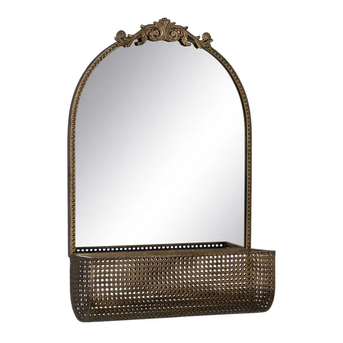 oglinda metalica auriu cu cos integrat decor elegant | CreativDeco [1]
