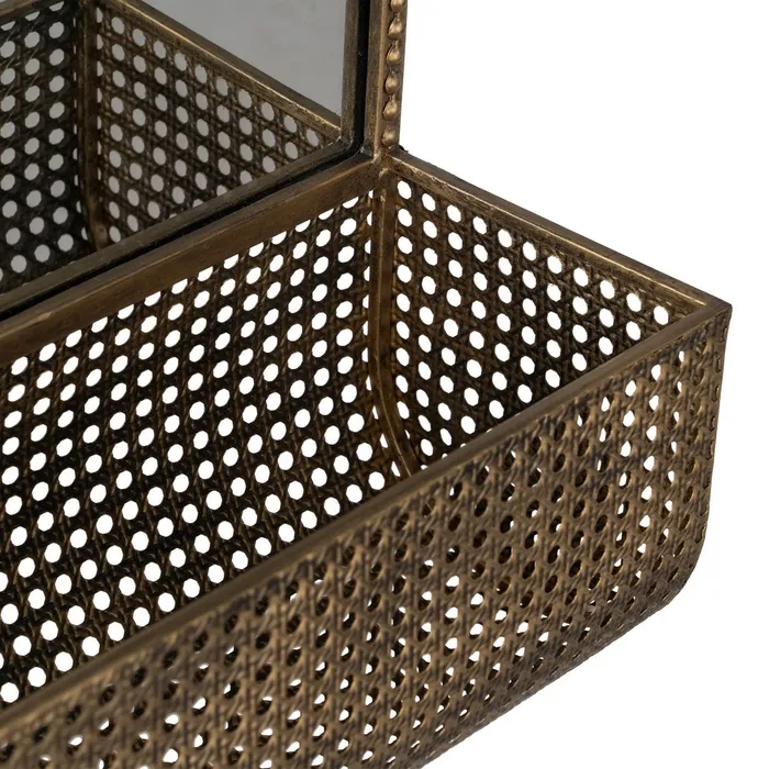oglinda metalica auriu cu cos integrat decor elegant | CreativDeco [5]