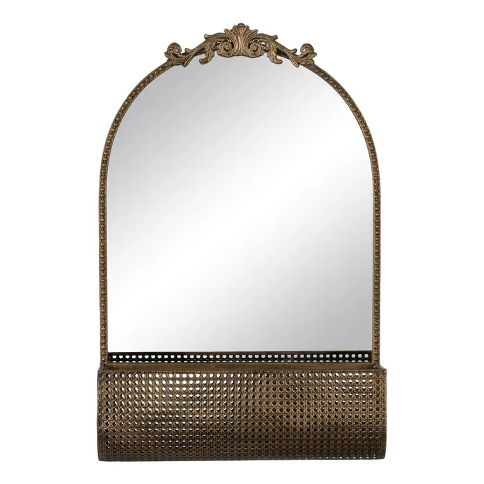 oglinda metalica auriu cu cos integrat decor elegant | CreativDeco [2]