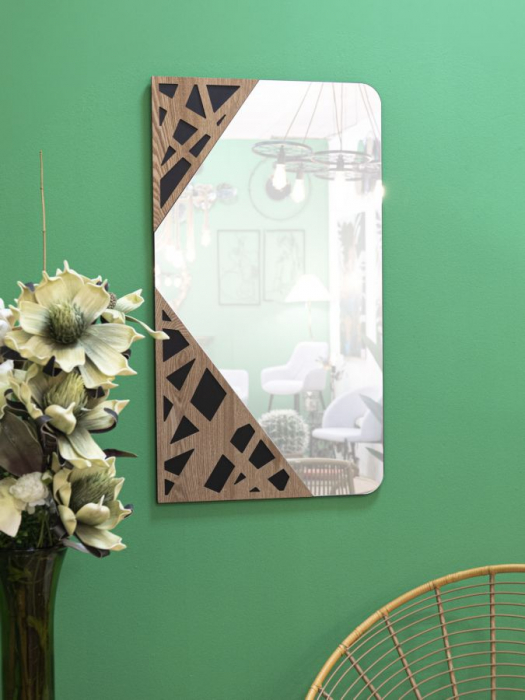 Oglinda Dreptunghiulara Boho Colturi Rotunjite CreativDeco [5]
